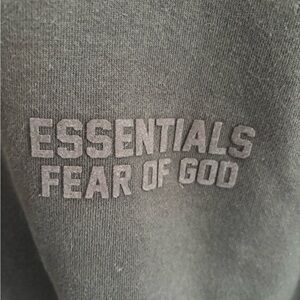 Fear Of God Essentials Mens Gray Grey Oversized Crewneck Sweatshirt Small